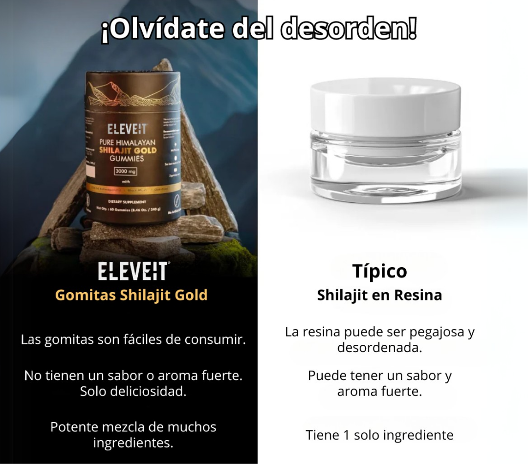 ELEVEIT GOLD GOMITAS DE SHILAJIT PURO DEL HIMALAYA