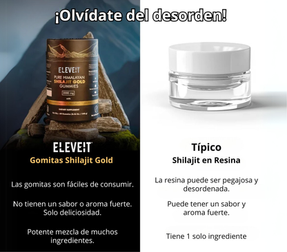 ELEVEIT GOLD GOMITAS DE SHILAJIT PURO DEL HIMALAYA