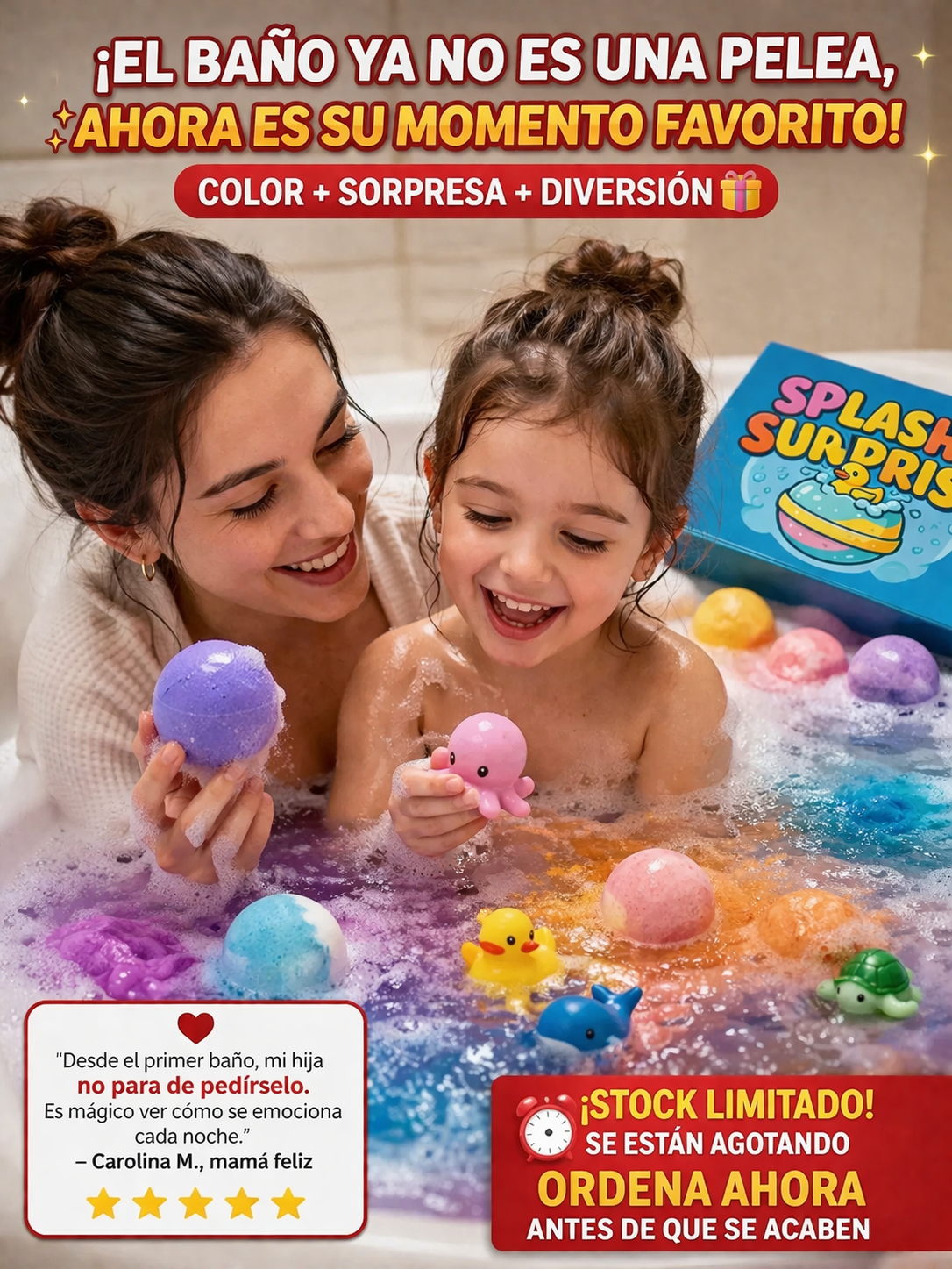BOMBAS DE BAÑO EFERVESCENTES CON REGALO SORPRESA 🎁🫧