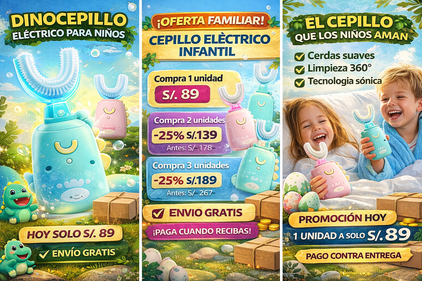 DinoCepillo™ | Cepillo de Dientes Eléctrico