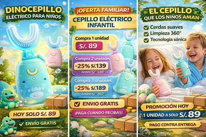 DinoCepillo™ | Cepillo de Dientes Eléctrico