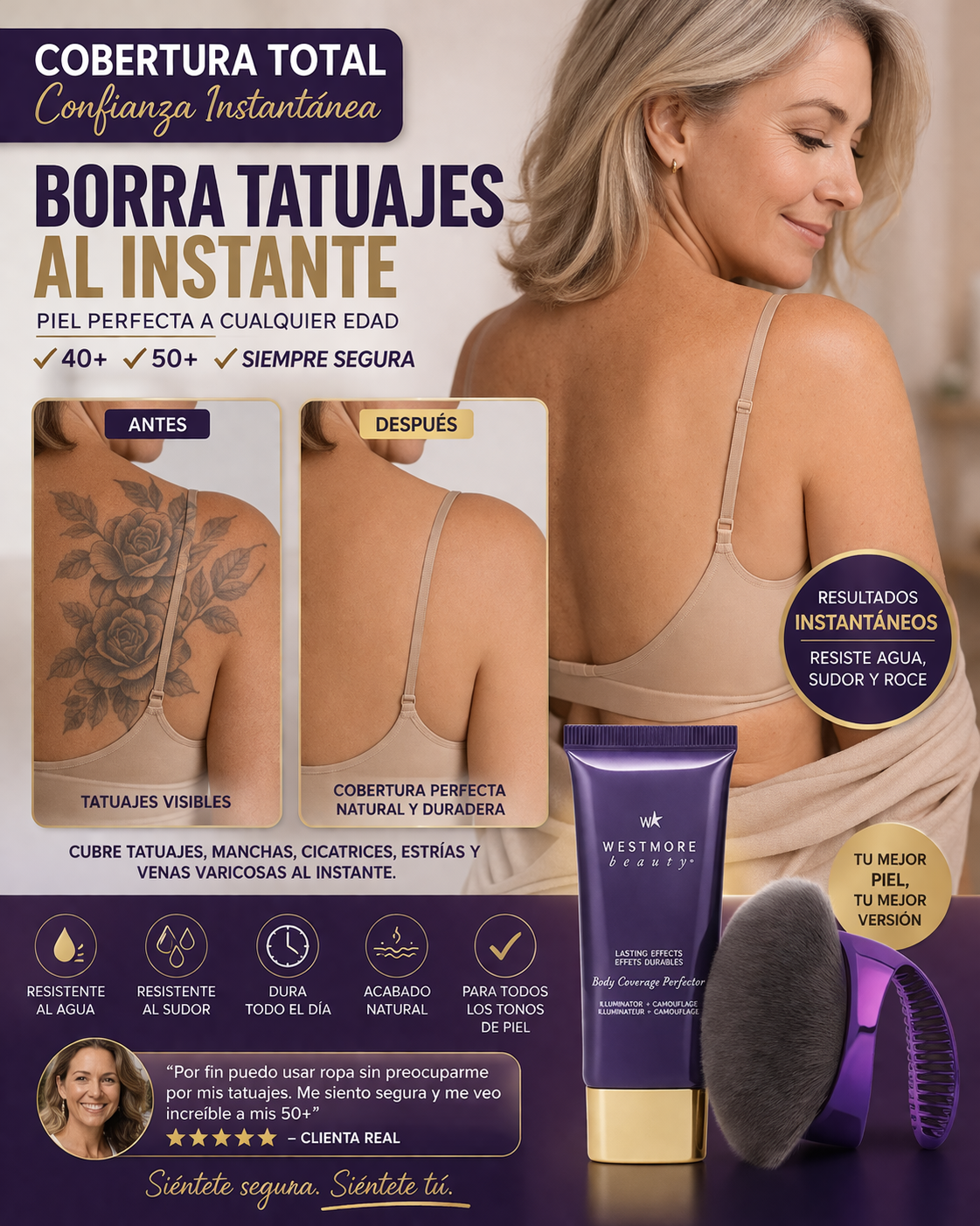 maquillaje corporal de alta cobertura