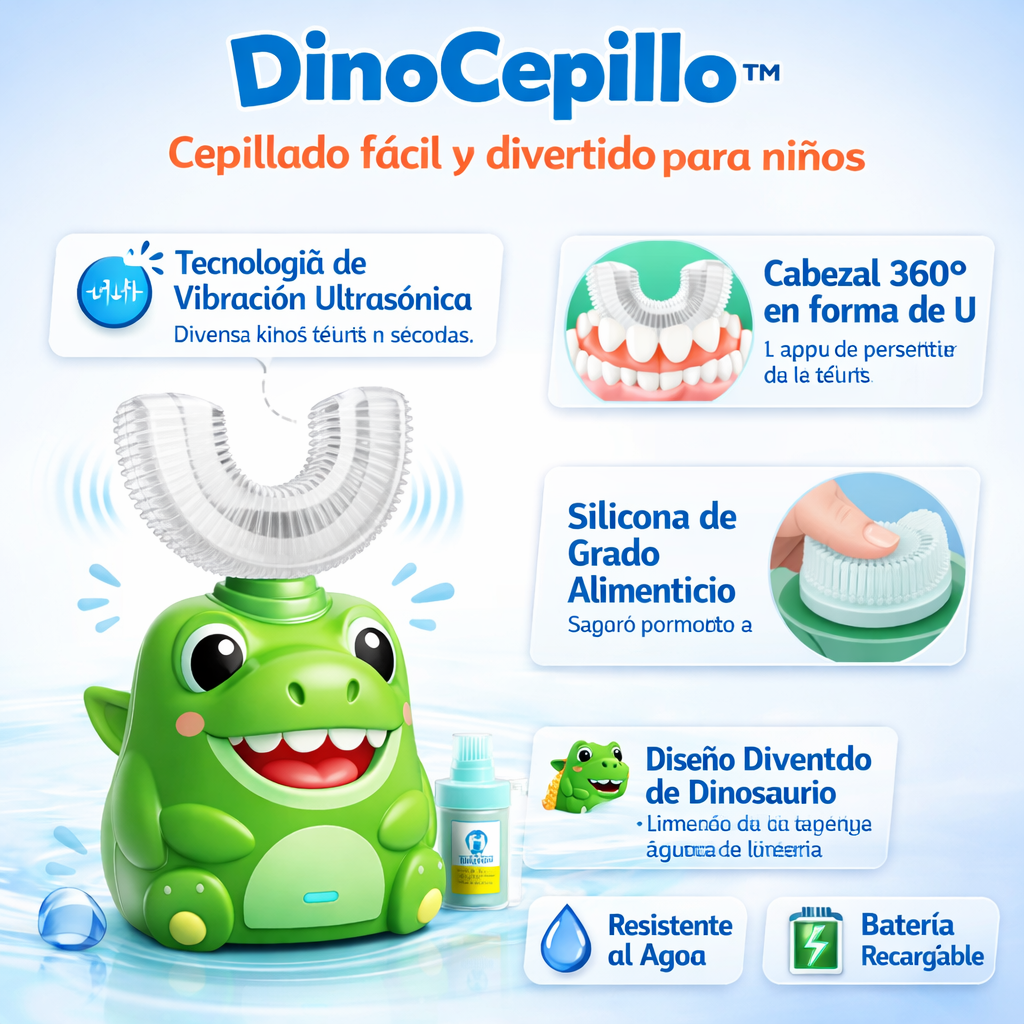 DinoCepillo™ | Cepillo de Dientes Eléctrico
