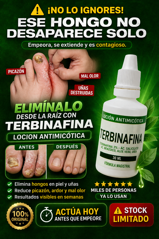 terbinafina loción antimicótica