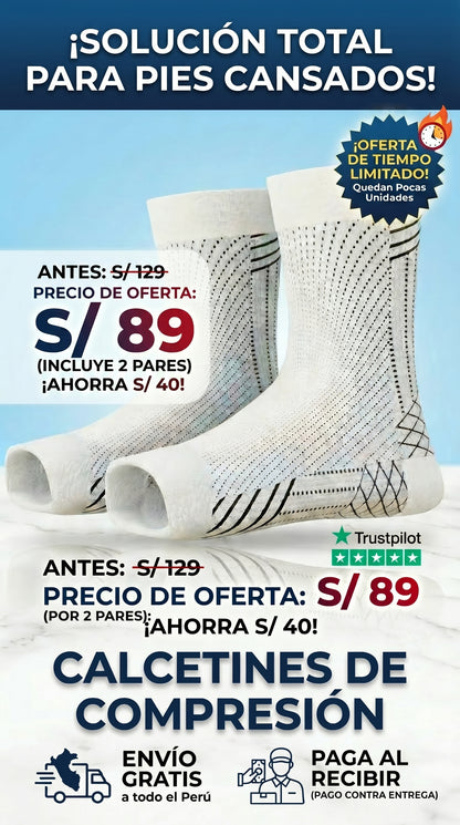 Medias De Compresión - Obtén Alivio Instantáneo De Pies Hinchados Y Adoloridos