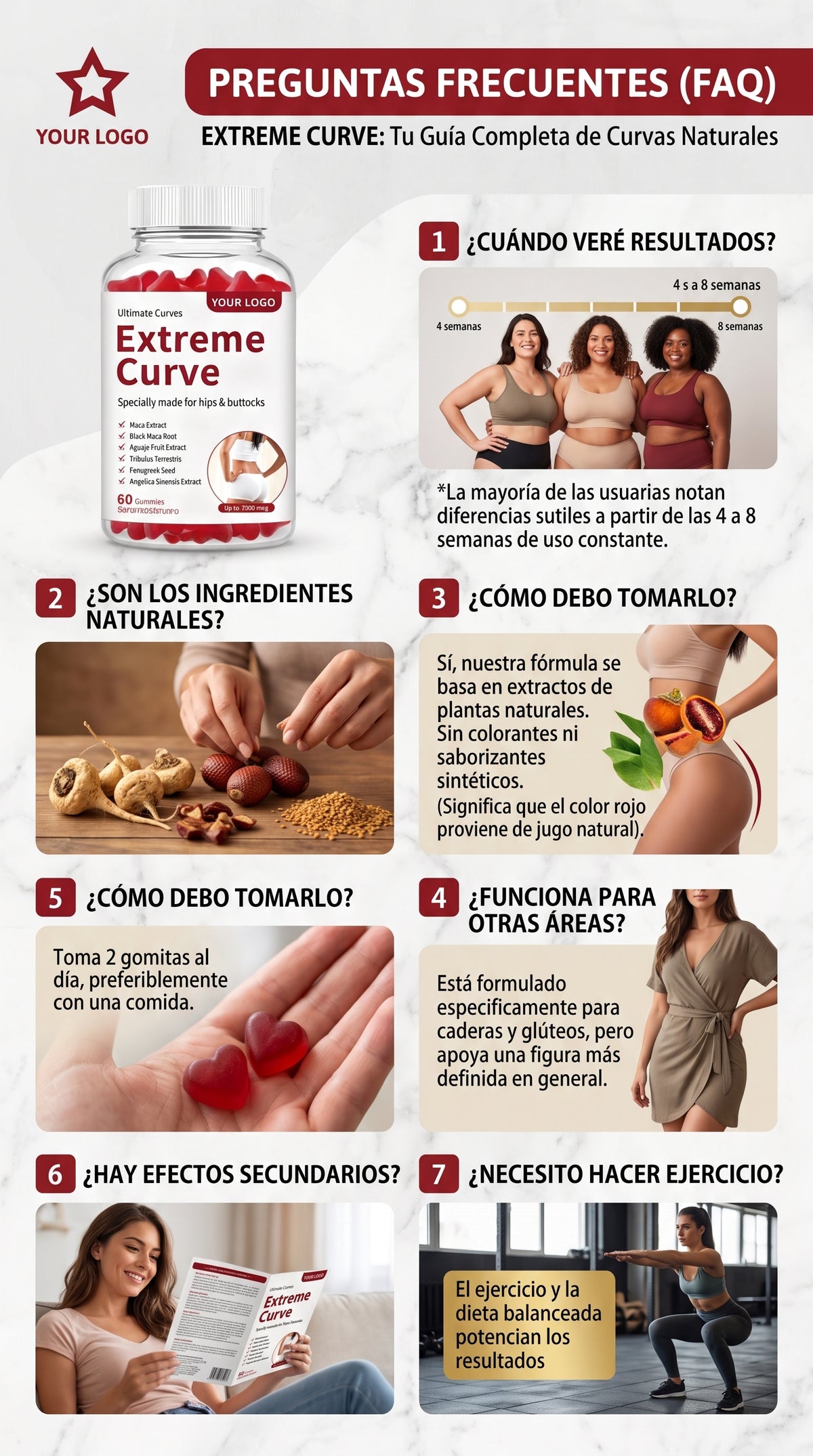 EXTREME CURVE GOMITAS PARA EL METABLISTO SIENTE FELIZ MUJER