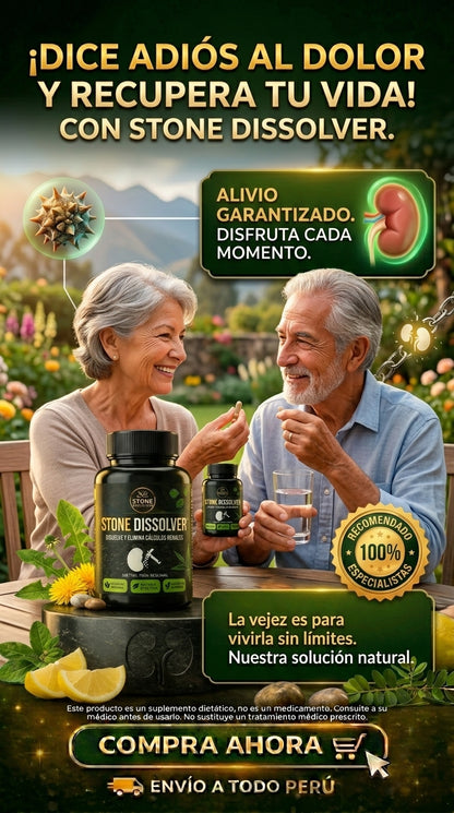 CANSADO DEL DOLOR POR CÁLCULOS RENALES? DALE A TU CUERPO EL APOYO QUE NECESITA STONE DISSOLVER