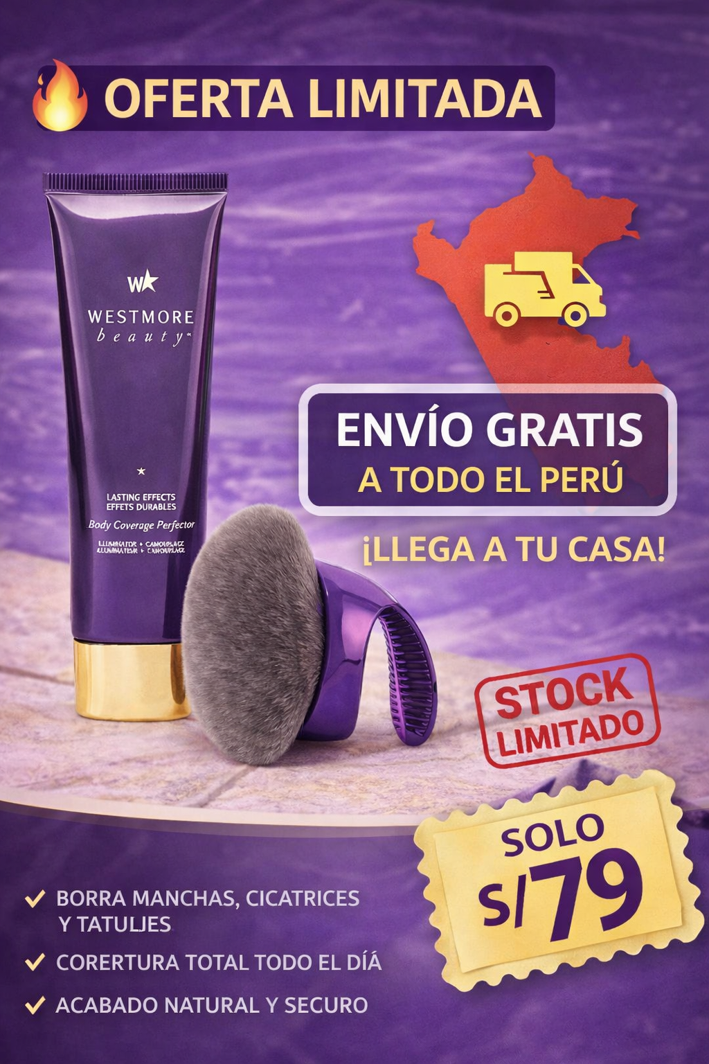 maquillaje corporal de alta cobertura