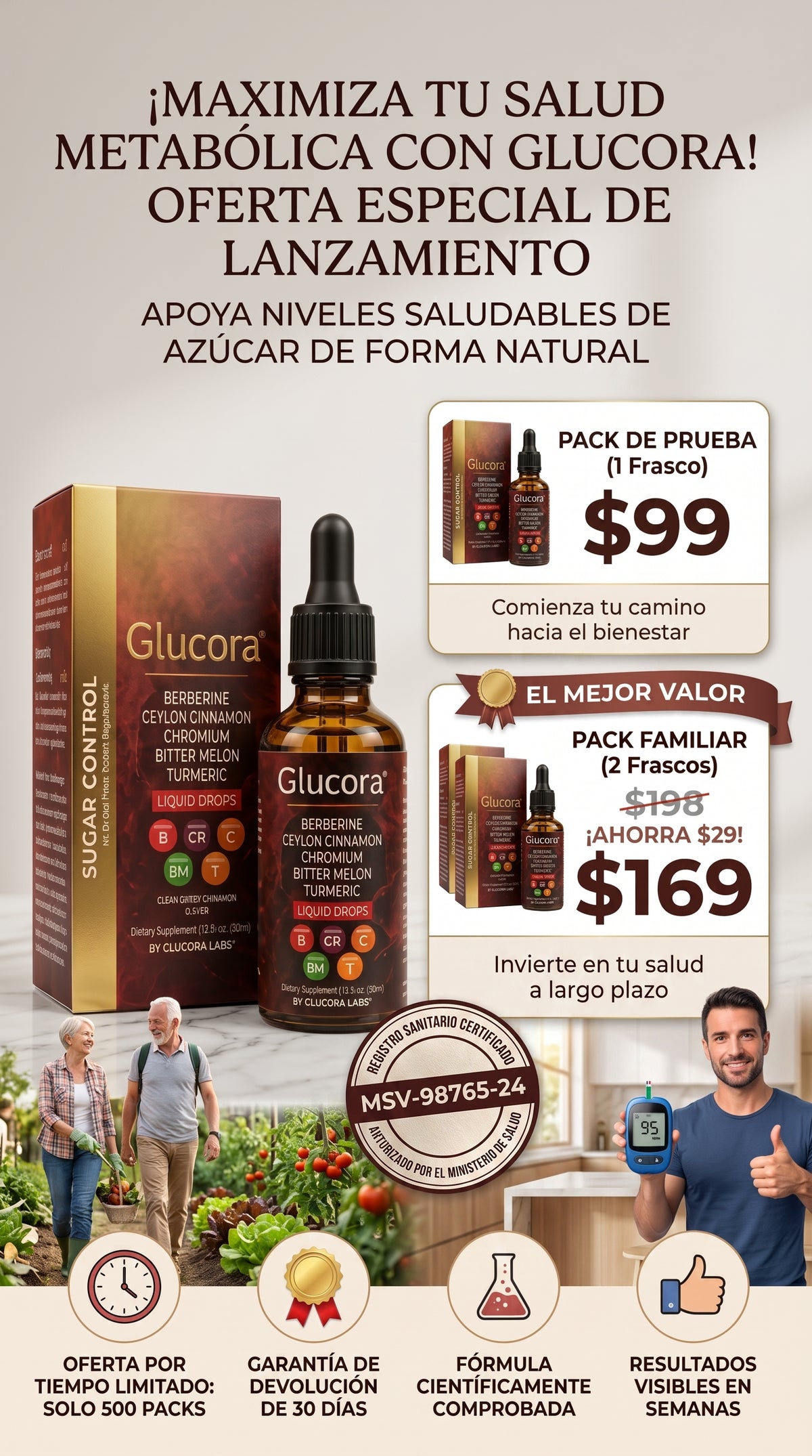 🔥 GLUCORA ORIGINAL | APOYA TU BIENESTAR METABÓLICO 🛡️ CON REGISTRO SANITARIO ✅
