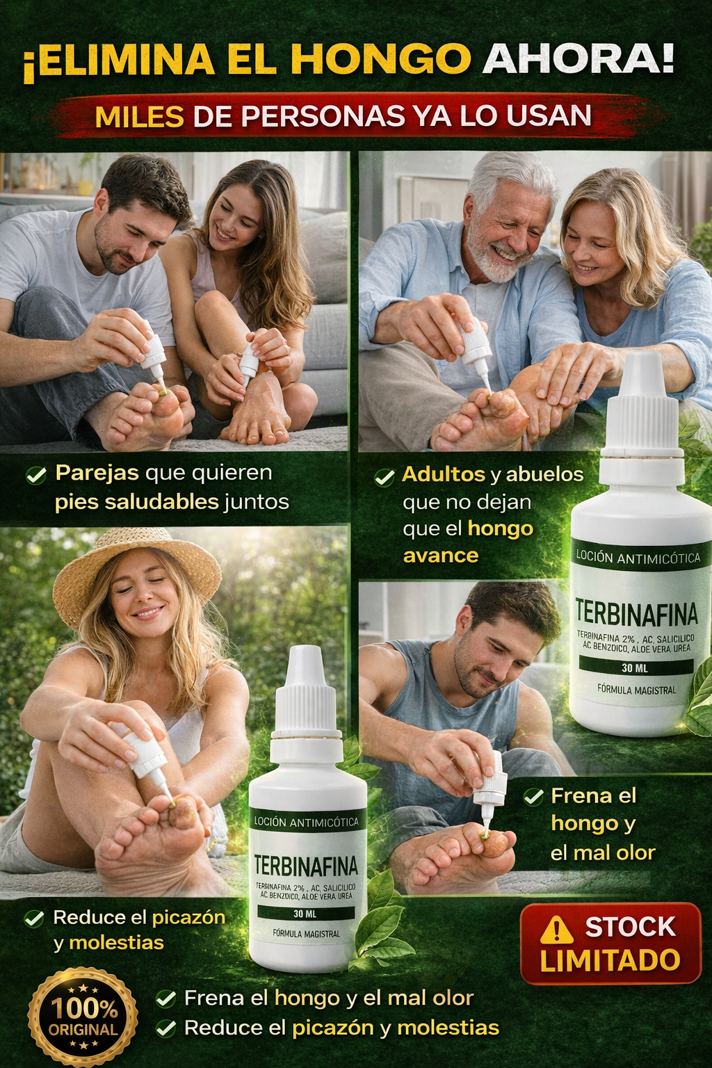 terbinafina loción antimicótica