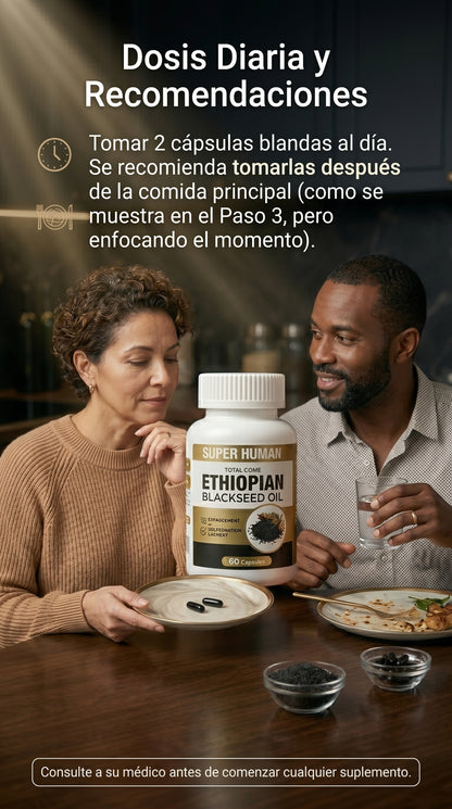 🌿✨ SUPER HUMAN | 100% ACEITE PURO DE SEMILLA NEGRA ETÍOPE (Black Seed Oil) ✨🌿