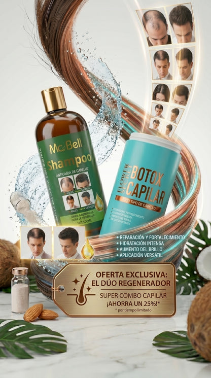 💖✨ ¡Transforma tu cabello con MCBELL + Botox Capilar Flower Secret! 💇‍♀️🔥 Reparación profunda y brillo extremo 😱