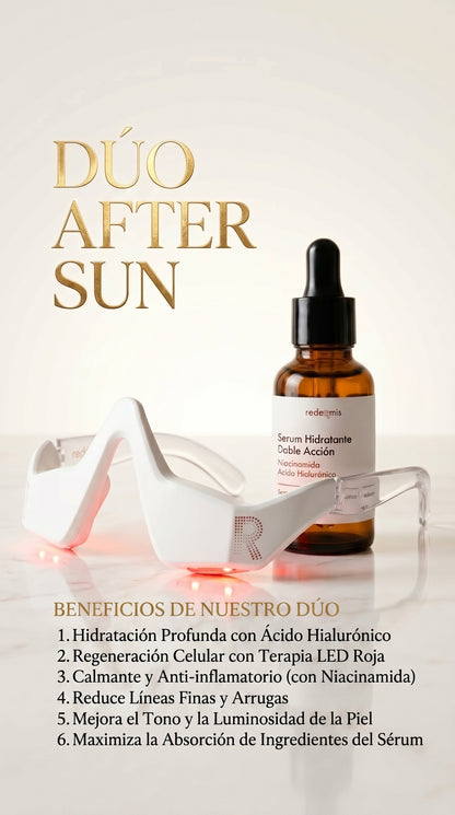 Kit completo · Listo para usar Gafas LED + Sérum Anti Ojeras y Bolsas