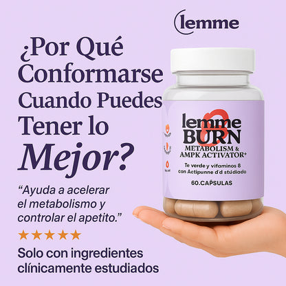 LEMME BURN™: Suplemento vegano para acelerar el metabolismo y quemar grasa abdominal