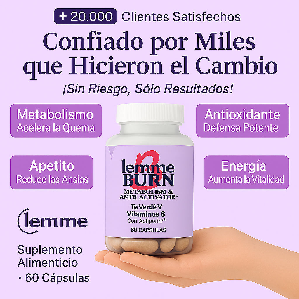 LEMME BURN™: Suplemento vegano para acelerar el metabolismo y quemar grasa abdominal