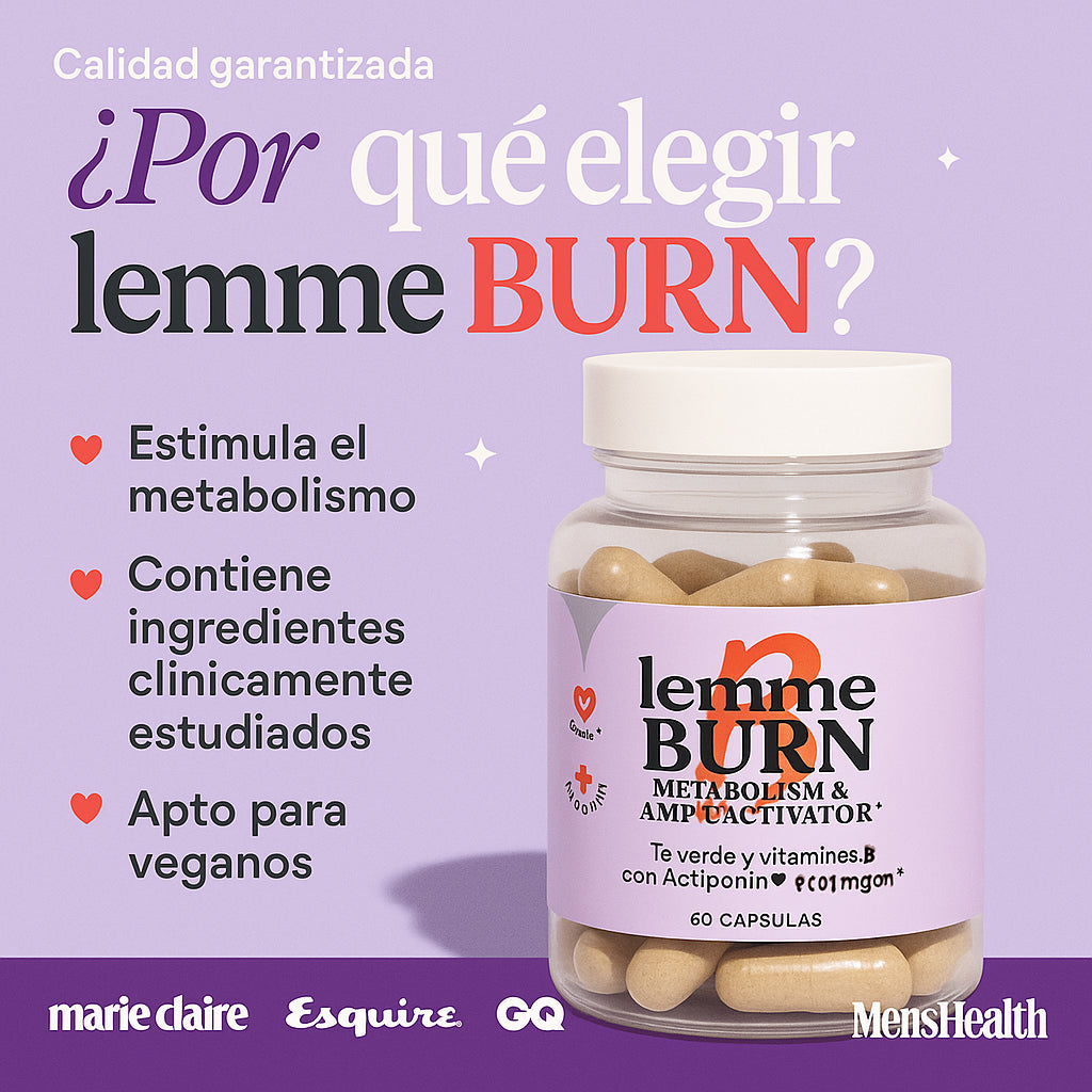 LEMME BURN™: Suplemento vegano para acelerar el metabolismo y quemar grasa abdominal