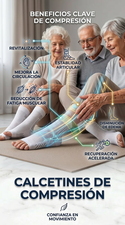 Medias De Compresión - Obtén Alivio Instantáneo De Pies Hinchados Y Adoloridos