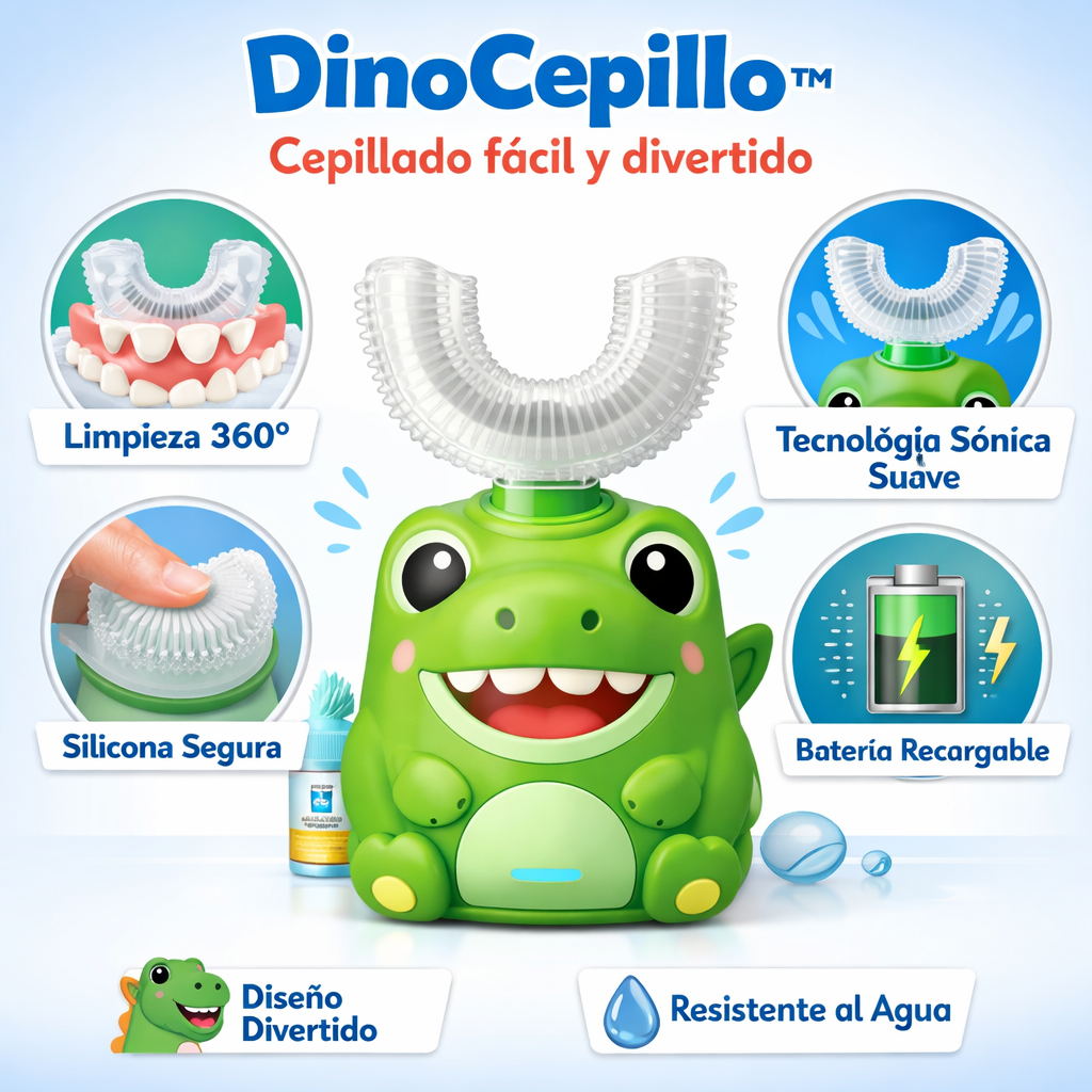 DinoCepillo™ | Cepillo de Dientes Eléctrico
