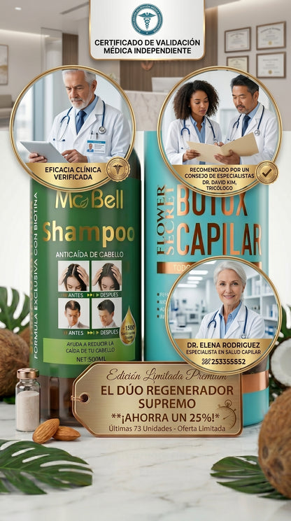 💖✨ ¡Transforma tu cabello con MCBELL + Botox Capilar Flower Secret! 💇‍♀️🔥 Reparación profunda y brillo extremo 😱