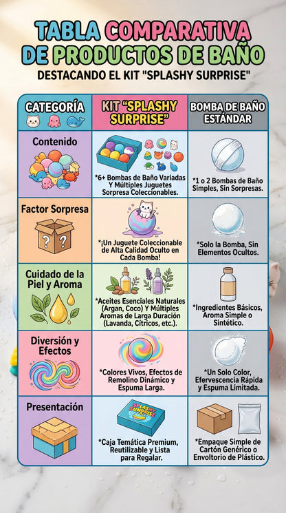 BOMBAS DE BAÑO EFERVESCENTES CON REGALO SORPRESA 🎁🫧