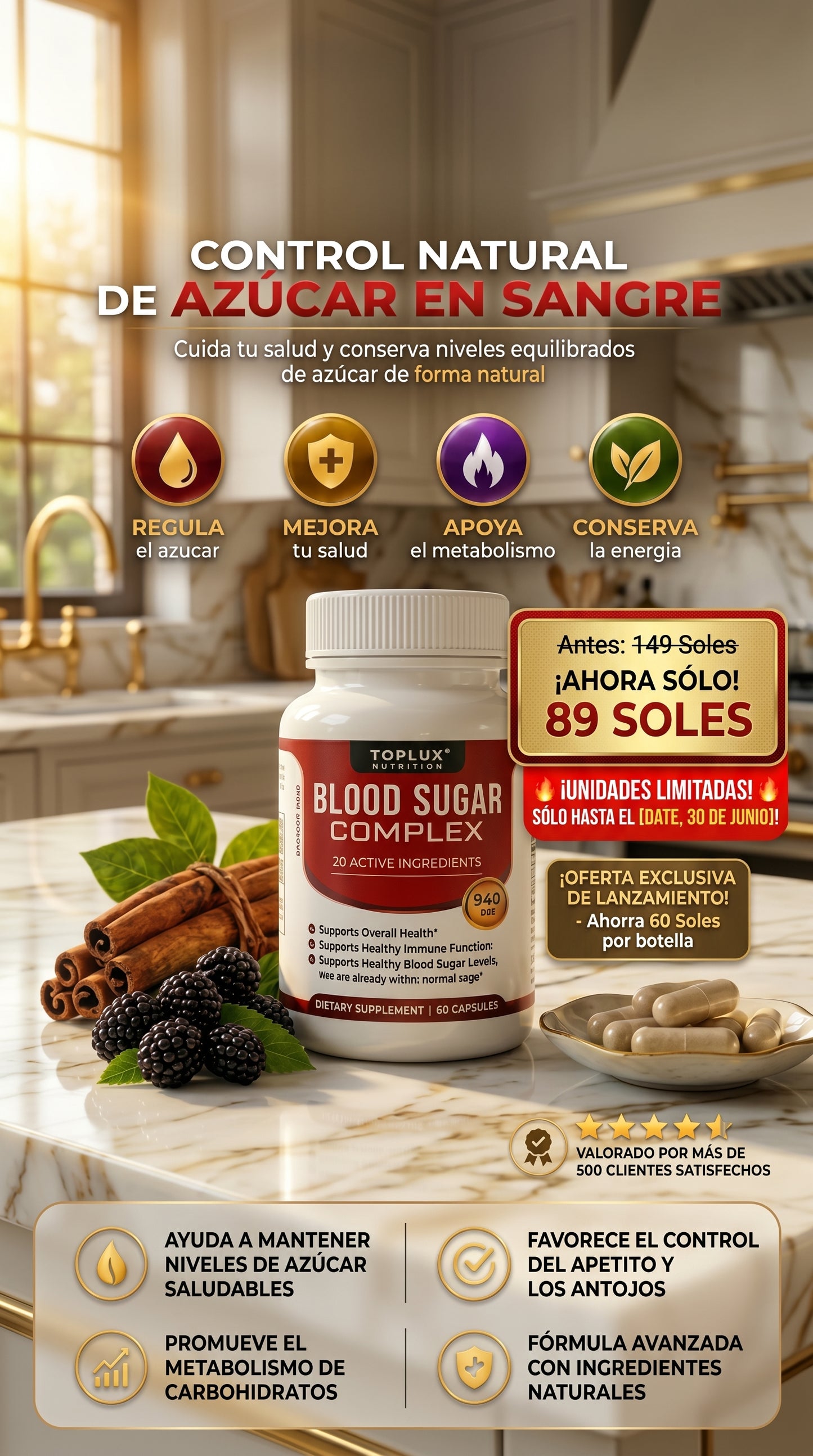 🩸🔥 BOOD SUGAR COMPLEX 🔥🩸 💚⚡ CONTROL NATURAL DEL AZÚCAR EN LA SANGRE ⚡💚