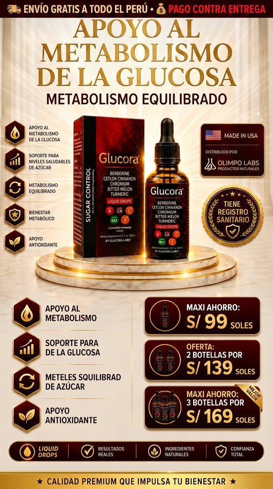 🔥 GLUCORA ORIGINAL | APOYA TU BIENESTAR METABÓLICO 🛡️ CON REGISTRO SANITARIO ✅