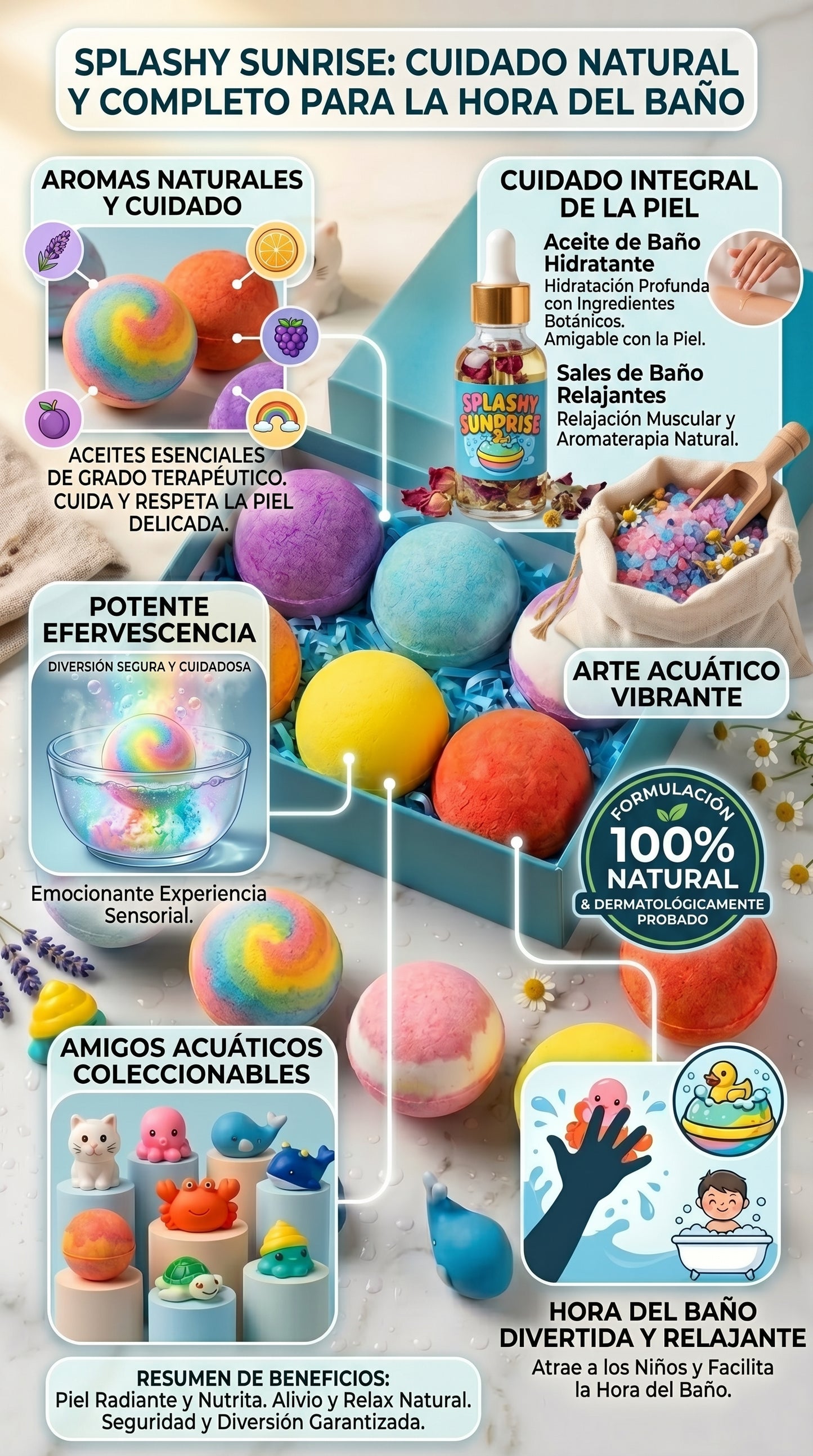 BOMBAS DE BAÑO EFERVESCENTES CON REGALO SORPRESA 🎁🫧