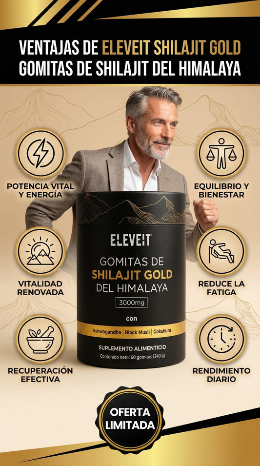 ELEVEIT GOLD GOMITAS DE SHILAJIT PURO DEL HIMALAYA