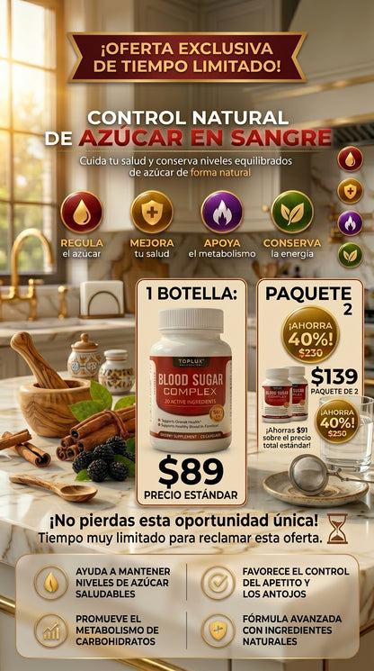 🩸🔥 BOOD SUGAR COMPLEX 🔥🩸 💚⚡ CONTROL NATURAL DEL AZÚCAR EN LA SANGRE ⚡💚