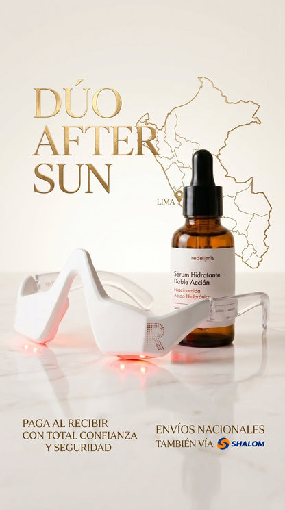 Kit completo · Listo para usar Gafas LED + Sérum Anti Ojeras y Bolsas