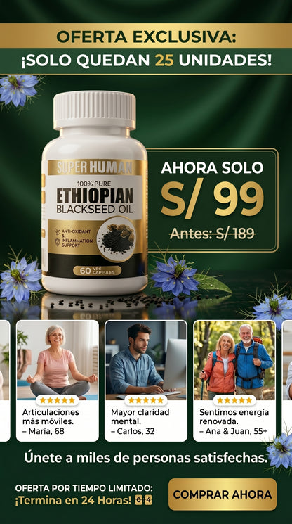 🌿✨ SUPER HUMAN | 100% ACEITE PURO DE SEMILLA NEGRA ETÍOPE (Black Seed Oil) ✨🌿