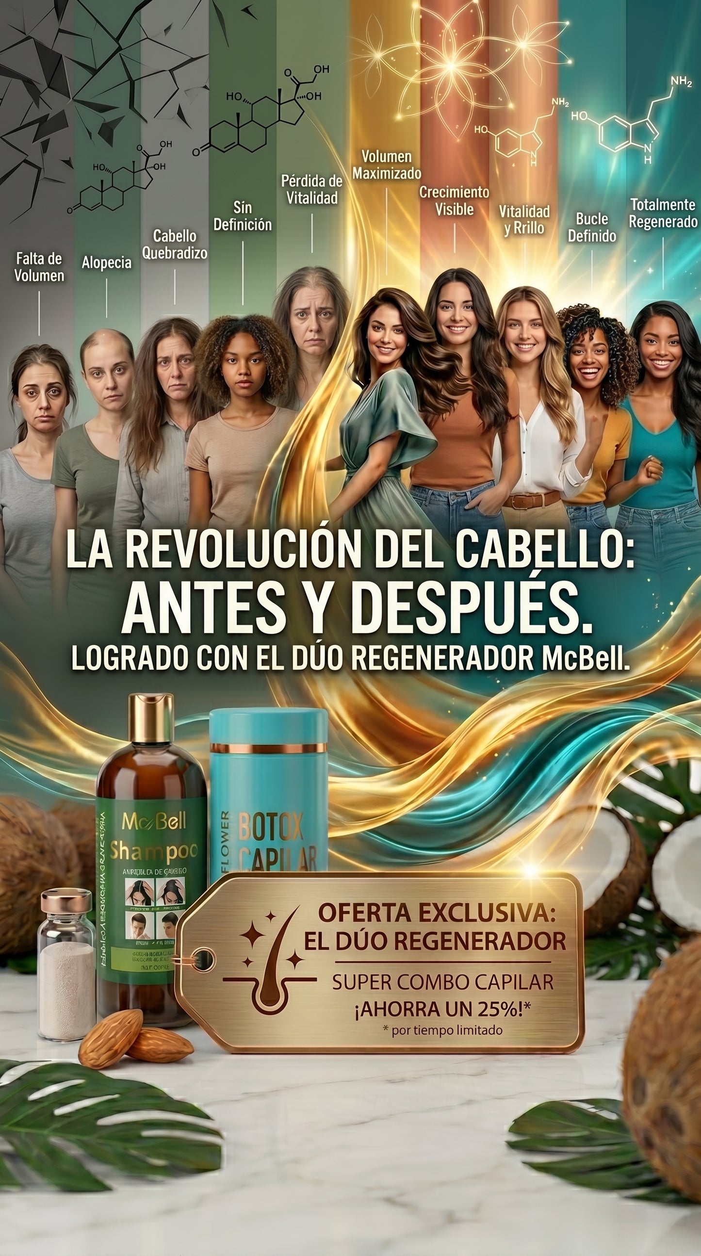 💖✨ ¡Transforma tu cabello con MCBELL + Botox Capilar Flower Secret! 💇‍♀️🔥 Reparación profunda y brillo extremo 😱