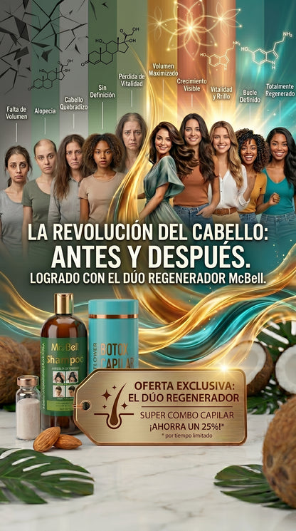 💖✨ ¡Transforma tu cabello con MCBELL + Botox Capilar Flower Secret! 💇‍♀️🔥 Reparación profunda y brillo extremo 😱