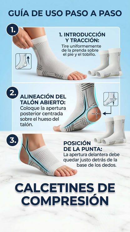 Medias De Compresión - Obtén Alivio Instantáneo De Pies Hinchados Y Adoloridos