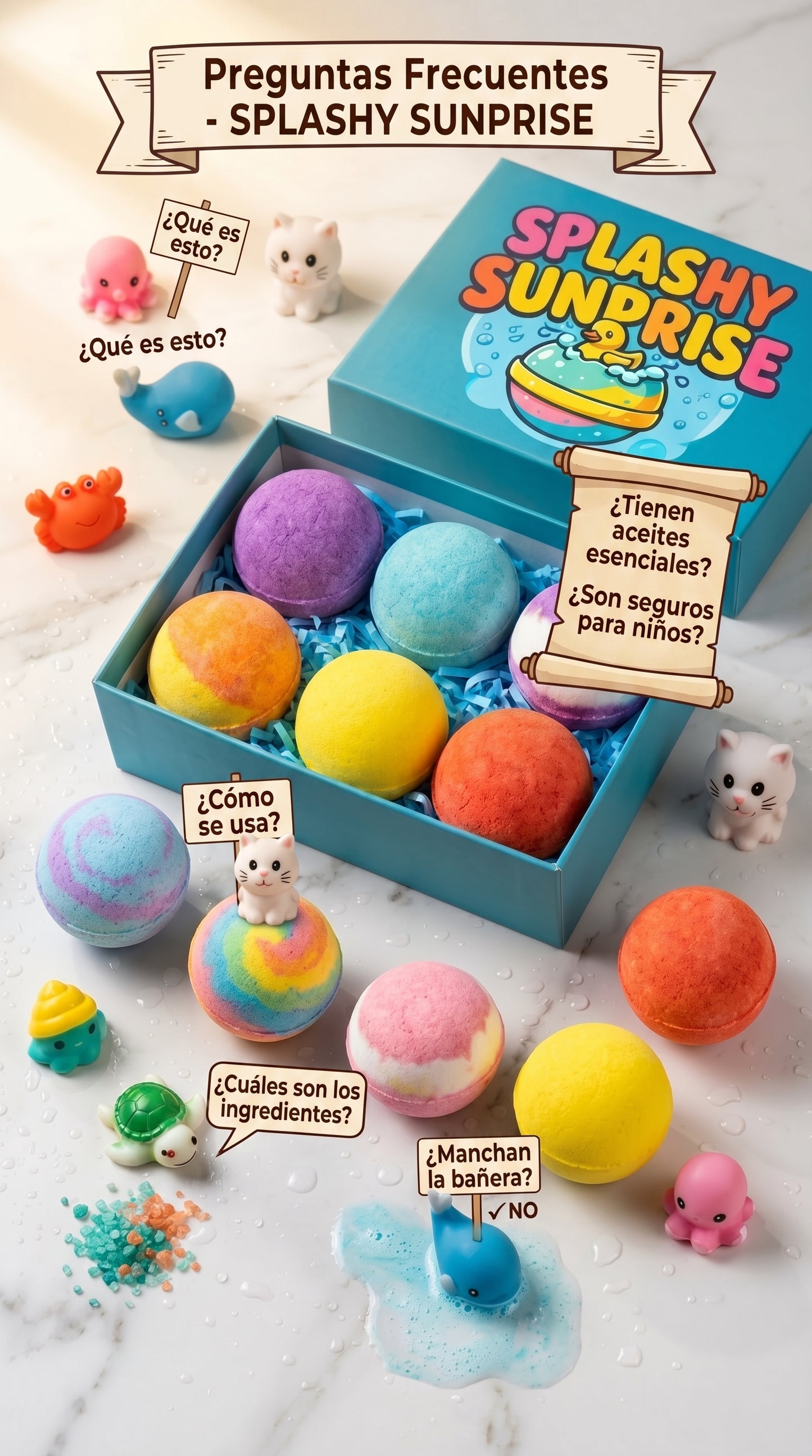 BOMBAS DE BAÑO EFERVESCENTES CON REGALO SORPRESA 🎁🫧