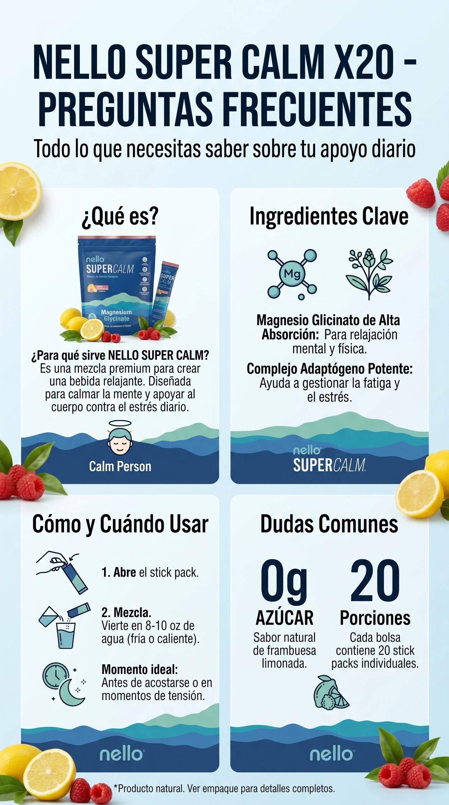 ¿ ESTRES Y KILOS DE MAS? NELLO. SUPER CALM. ¡¡ NUEVA FORMULA ¡¡