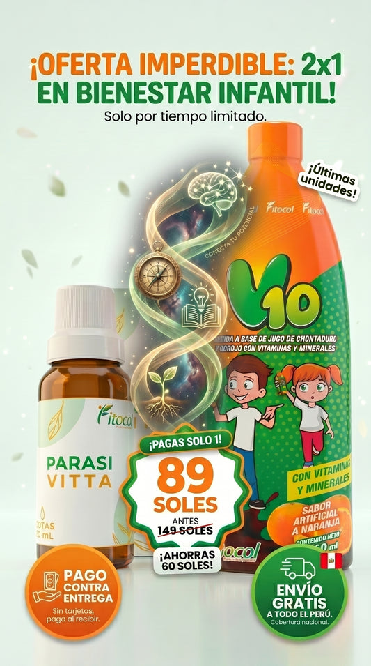 PARASIVITA Y MULTIVITAMINICO V10 JUNTOS ES EXITO... ¡¡APROVECHA¡¡