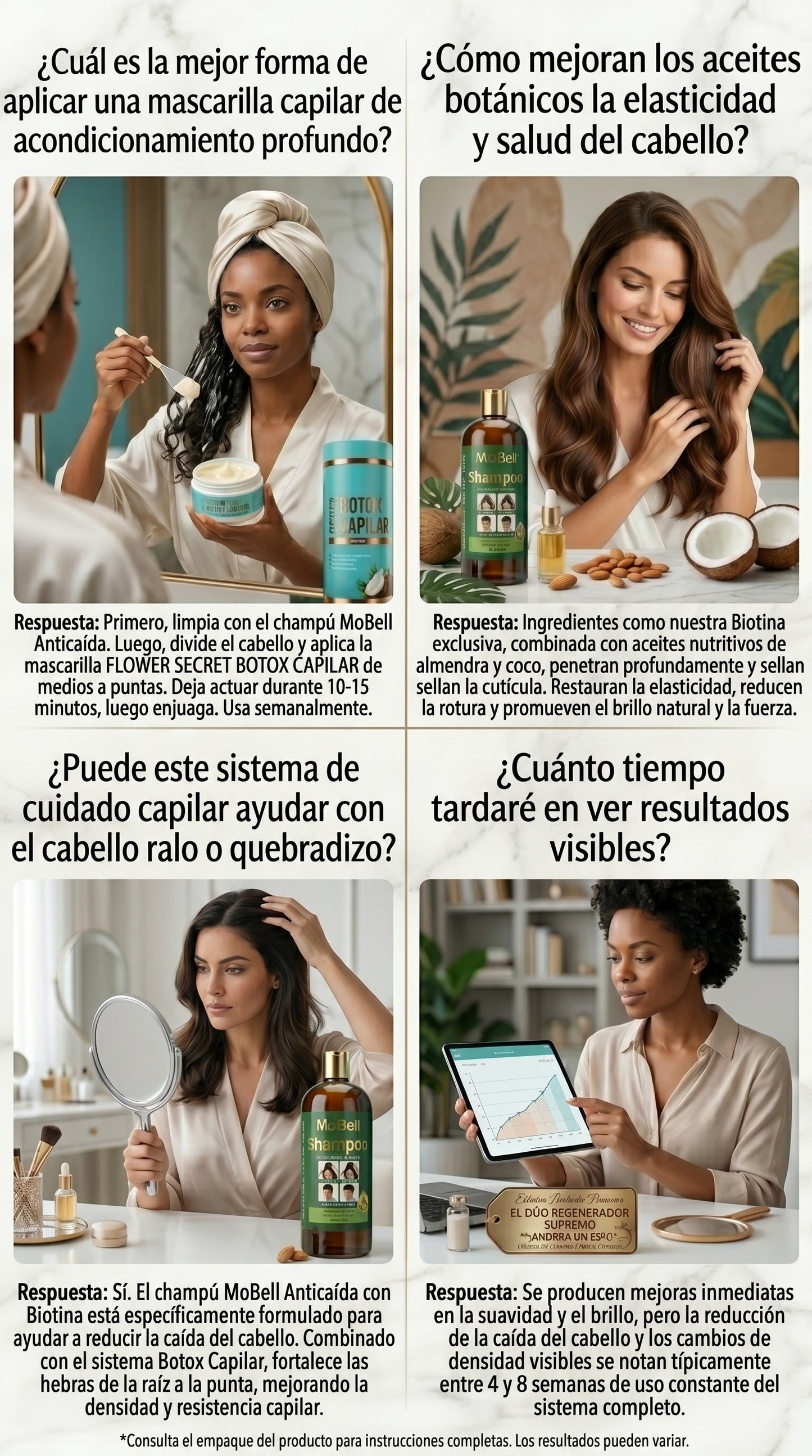 💖✨ ¡Transforma tu cabello con MCBELL + Botox Capilar Flower Secret! 💇‍♀️🔥 Reparación profunda y brillo extremo 😱