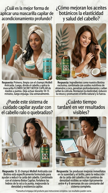 💖✨ ¡Transforma tu cabello con MCBELL + Botox Capilar Flower Secret! 💇‍♀️🔥 Reparación profunda y brillo extremo 😱